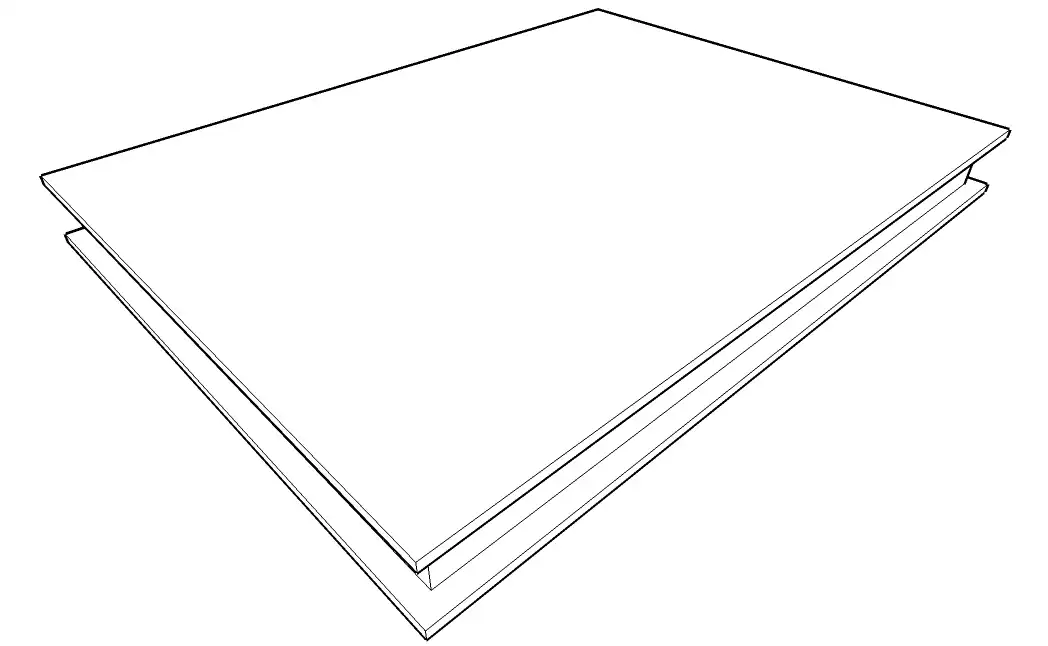 Isometric view of a notebook.